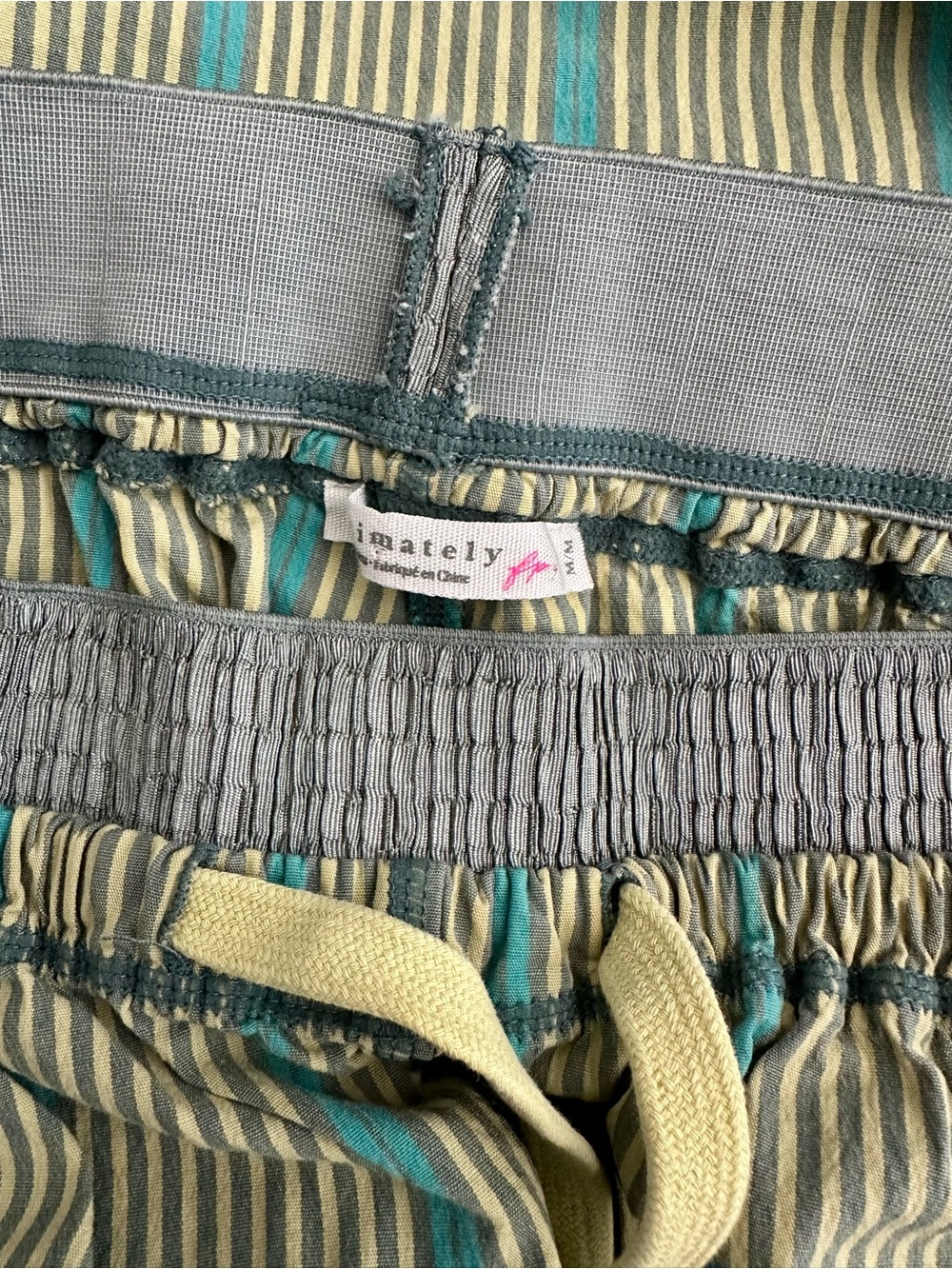 Free People Striped house pants, lounge, wide leg parachute size m - Picture 3 of 6